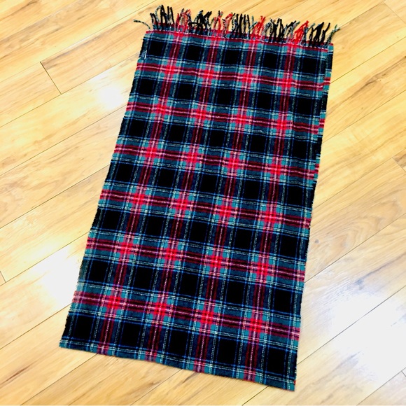 J. Crew large wool scarf plaid  winter Scottish Christmas - Picture 2 of 9